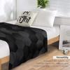 Charcoal Black Hexagons Throw Blanket Furry Blankets Blankets For Baby