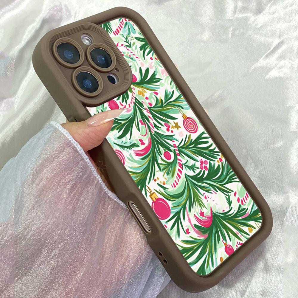 JT336 Merry Bright colorful Christmas for iPhone 17 16 15 14 13 Pro Max Samsung S26 S25 Ultra A17 A16 A07 A56 Xiaomi 15T Redmi 15c Note 14 Soft Case