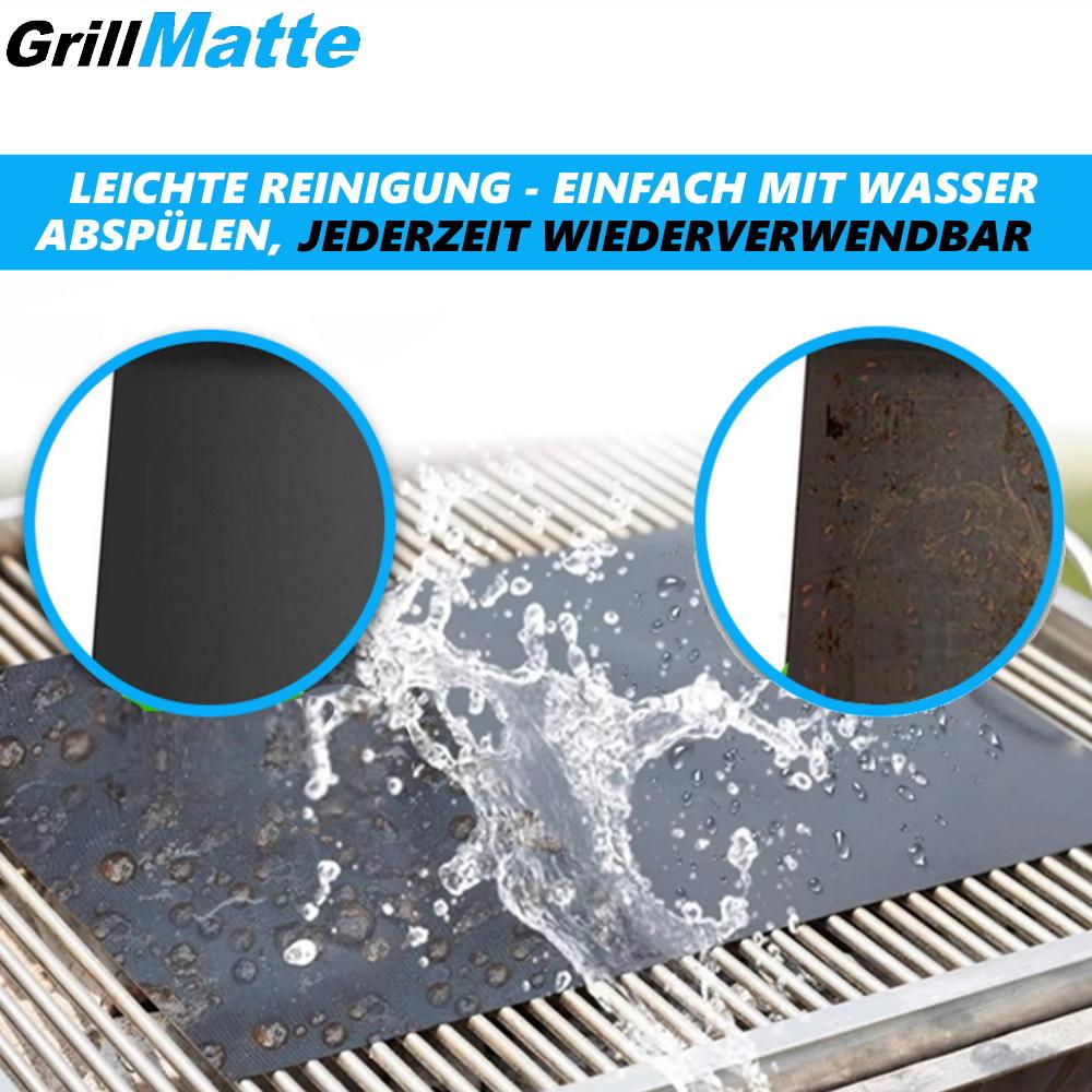 GrillMatte BBQ Grillmatte Antihaft Grillunterlage Gasgrill Holzkohle [2er Set]