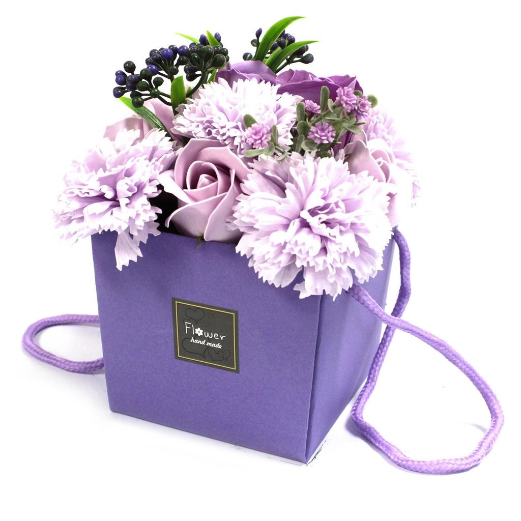 Soap Flower Bouquet, Lavender Rose and Carnation