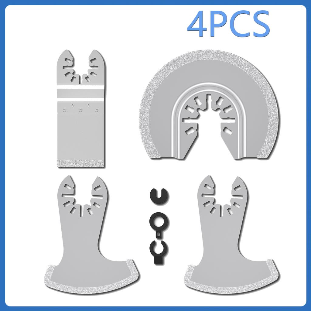 4/56PCS Oscillating Multitool Blade High Carbon Steel Arc Edge Cutting Saw Blade Quick Release Multi Tool Saw Blade For Wood PV