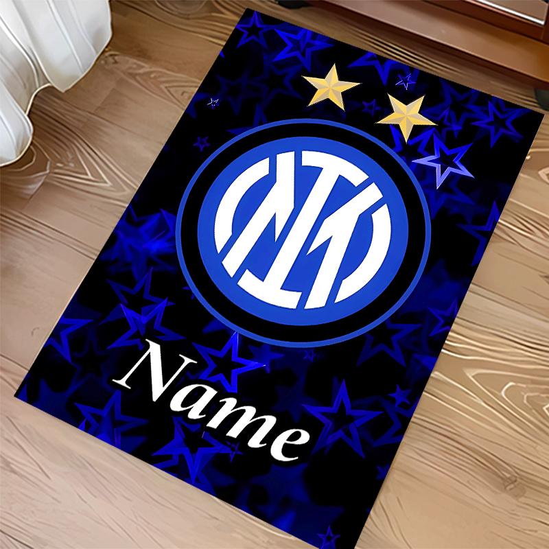 Custom Personalization Inter Milan Print Area Rug - Soft, Washable Non-Slip Indoor Mat,Living Room,Home&Office Decorative Rug