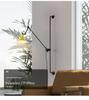 Minimalist Industrial Rotating Rocker Arm Wall Lamp with Eye Protection for Living Room, Bedroom, and Dining Area