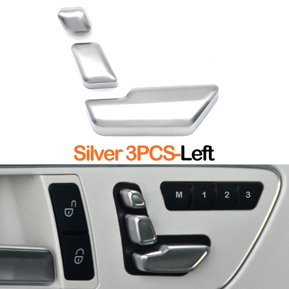 Car Front Seat Backrest Headrest Adjust Switch Button Cover For Benz C E GLK ML GL CLS Class W204 X204 W166 W207 W212 W218