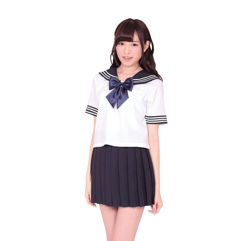 Be With Sailor Suit 3 White Navy M Size Uniform Cosplay Costume Women's
