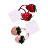 Plush Plush Strawberry Hair Tie Elastic Hair Band For Kids And Teens Stylish And Practical Hair Rope Hair Decoration