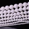 Fai da te Creativo per Ciondolo Pietra Naturale Bianca 25-100 Pezzi 4-12 mm Vendita all'Ingrosso Perline Sfuse Distanziatori Creazione Gioielli Braccialetti Collane Rotonde