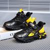 Children's Sports Shoes 2025 New Spring and Autumn Running Shoes Double Mesh Leather Surface Breathable Middle and Older Children's Fashion Velcro N