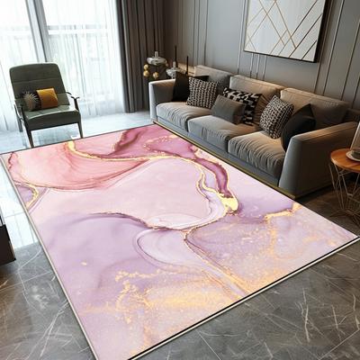 Alfombra de Lujo de Mármol para Sala de Estar Área Grande Dormitorio Mesita de Noche Antideslizante Decoración Hogar Mesas de Café Lavable Felpudo Suave
