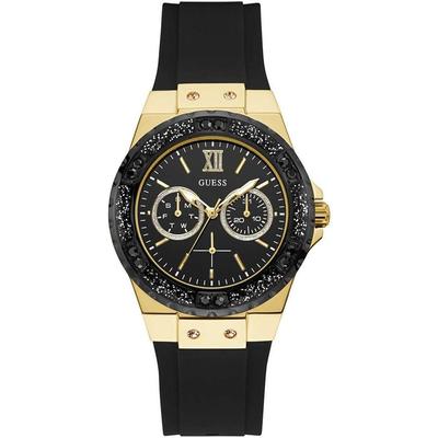 Damen Quarz Uhr, Quarzwerk, Edelstahlgehäuse, Kautschukarmband, Zeigeranzeige, Geeignet für Alltag, Sport und andere Anlässe W1053L7