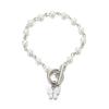 Pearl one-word buckle butterfly bracelet temperament fashion ins versatile birthday gift bracelet for girlfriends