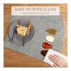 Placemats Set Of 6, 12 X 18 Inch Faux Leather 100 Waterproof Wipeable Anti Slip Place Mats, Heat Resistant Reversible PU Table Ma