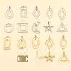 Stainless Steel Geometric Charm Molds: 10 Models & 2 Colors - Pentagram, Rhombus, Circle, Water Drop, Moon Pendants