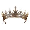 Elegant Metal Queen Crown Tiaras Hairband for Women Men Baroque Styles Crownpiece Perfect for Weddings and Formal Event