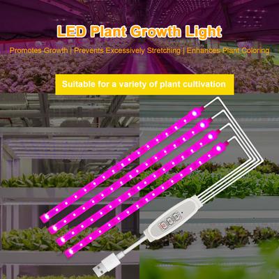 LED-Wachstumslichtstreifen für Zimmerpflanzen Rosa-lila LEDs Wachstumslampe für Hydrokultur Sukkulenten