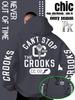 Fall/Winter Style Casual Streetwear Men's Hooded Sweatshirt, Featuring "CROOKS Letters + Torch Logo + CC-02 Logo" Print