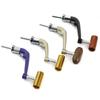 Full Metal Spinning Fishing Reel Handle With Wood Knob+Free Screw Sea River Rock Lure Fishing Replace Tackle Parts