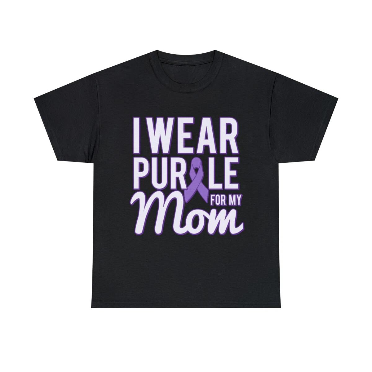 I Wear Purple For My Mom Alzheimer s Graphic Tee Shirt, S-5XL 4XL