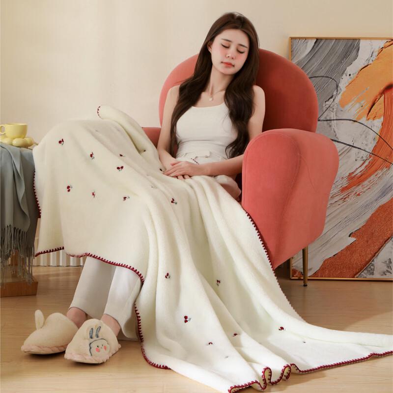 Brangdy Cherry Embroidered Blanket
