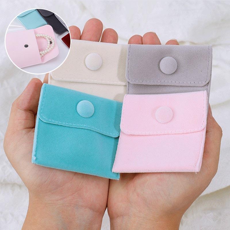 New Jewelry Pouch Jewellery Packaging Soft Velvet Mini Jewelry Box Necklace Earrings Rings Storeage SSBZD06