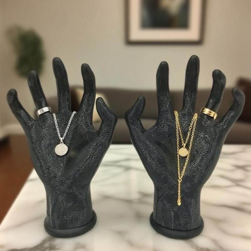 1 pièce Ornements Créatifs Main du Diable Horreur Support de Bureau Décoration Présentoir à Bijoux Statue de Main Simulée Cadeaux