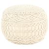 Day and Night - Day and Night Handmade Cotton Macrame Pouf 45x30 Cm