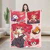 Kasane Teto Triple Twin Cute Blanket  Camping Flannel Throw Blanket For Couch Chair Warm Soft Design Quality Bedspread Gift Idea