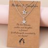 2/3 Pieces Retro Vintage Star Charm Necklace Birthday Gifts Friendship Chain Necklace with Message Card Jewelry Present