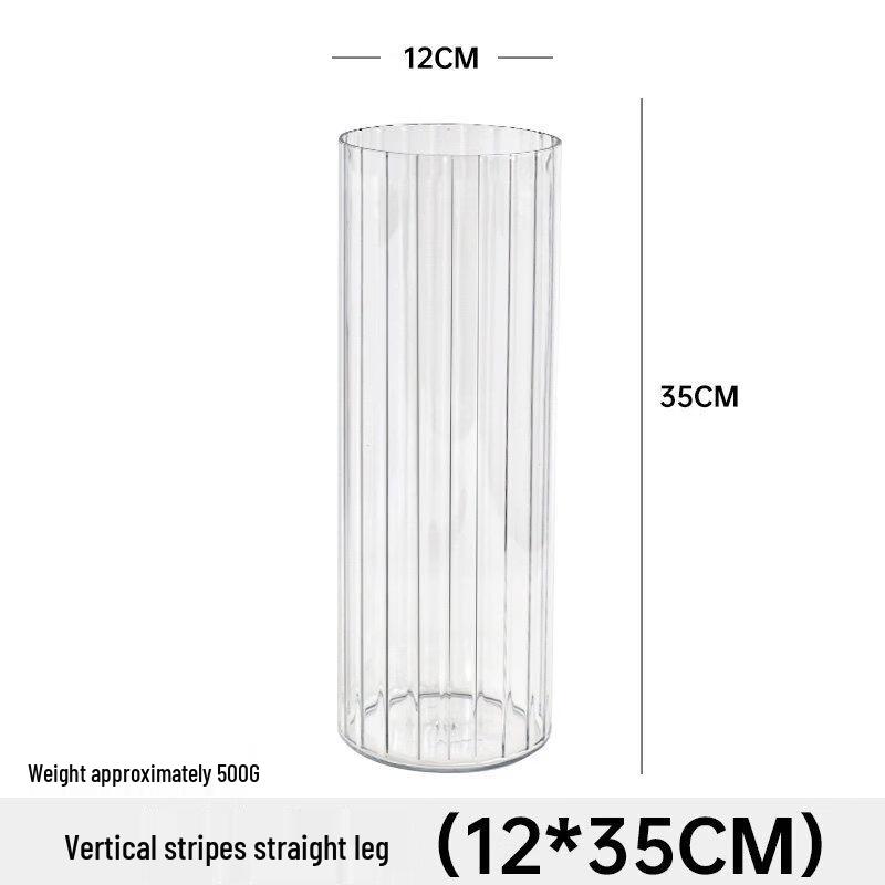 Vertical Stripe Aluminum Flower Vase (12x35cm)