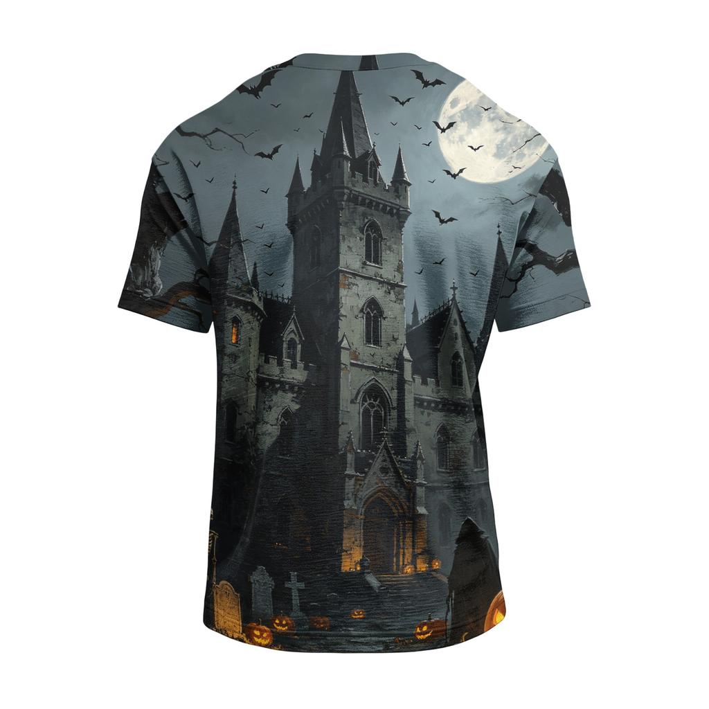 Men's Halloween Graphic T-Shirt Neck Short Sleeve for Costume Party