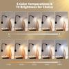 LED Flexible Gooseneck Wall-Mounted Reading Lamp, Dimmable & 3 Color Temperature Book Light for Desk or Bedside, Study Light