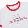 LECOQ Women'S Ringer Short Sleeve T-Shirt - White (Qq122Trs31)