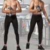 Pantaloni da yoga da uomo a tinta unita ad asciugatura rapida, leggings snellenti, pantaloni a compressione, strati di base, leggings attillati da yoga
