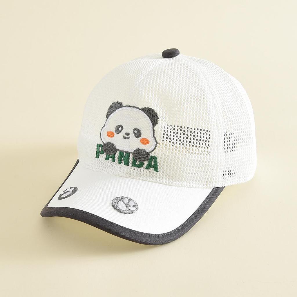 Cute Panda Mesh Hat: Children's Windproof Sun Protection Baseball Cap