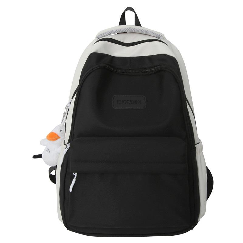 Schoolbag New Schoolbag Female Junior High School Students High School Students Large Capacity Contrasting Color Backpack College Students Campus Wind