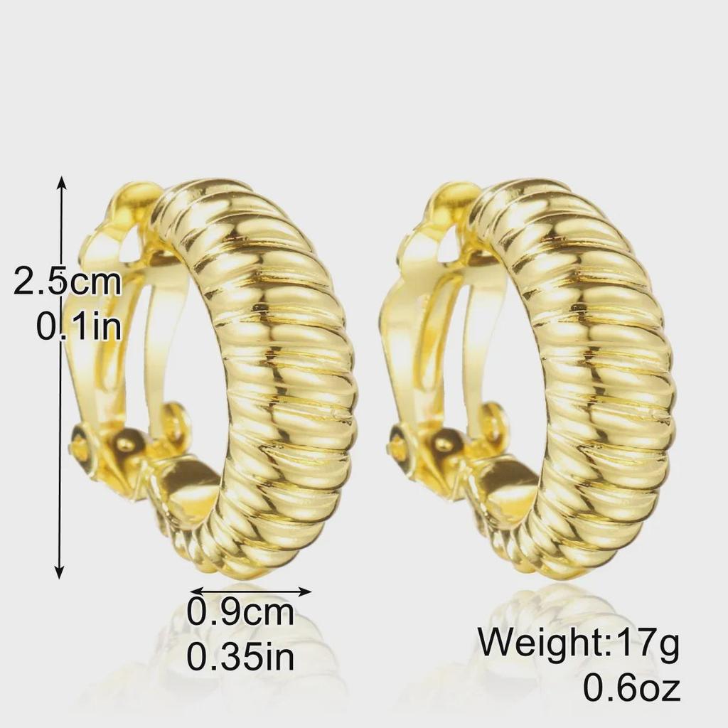 Elegant Retro Pearl Metal Ear Clips – No Piercing Needed