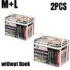 Foldable Book Box Student Textbook Organizer Bag  Large Capacity Transparent Storage Box Portable Zipper Waterproof Sundries