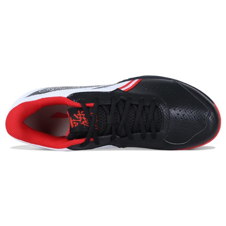 New LINING Badminton Shoes Unisex Low top Black/White/Red AYTS020-2