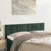 VidaXL 2 X Headboards Bedroom Furniture Bed Accessories Single Bed Heads Interior Bed Frame Heads Dark Green 346057