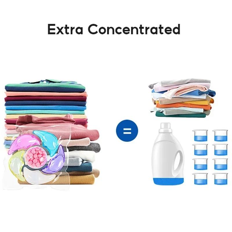30pcs 6-in-1 Laundry Beads Detergent Liquid Capsule Ball for Washing Machine Fragrance Beads Soft Clothing Diffuser Perfume
