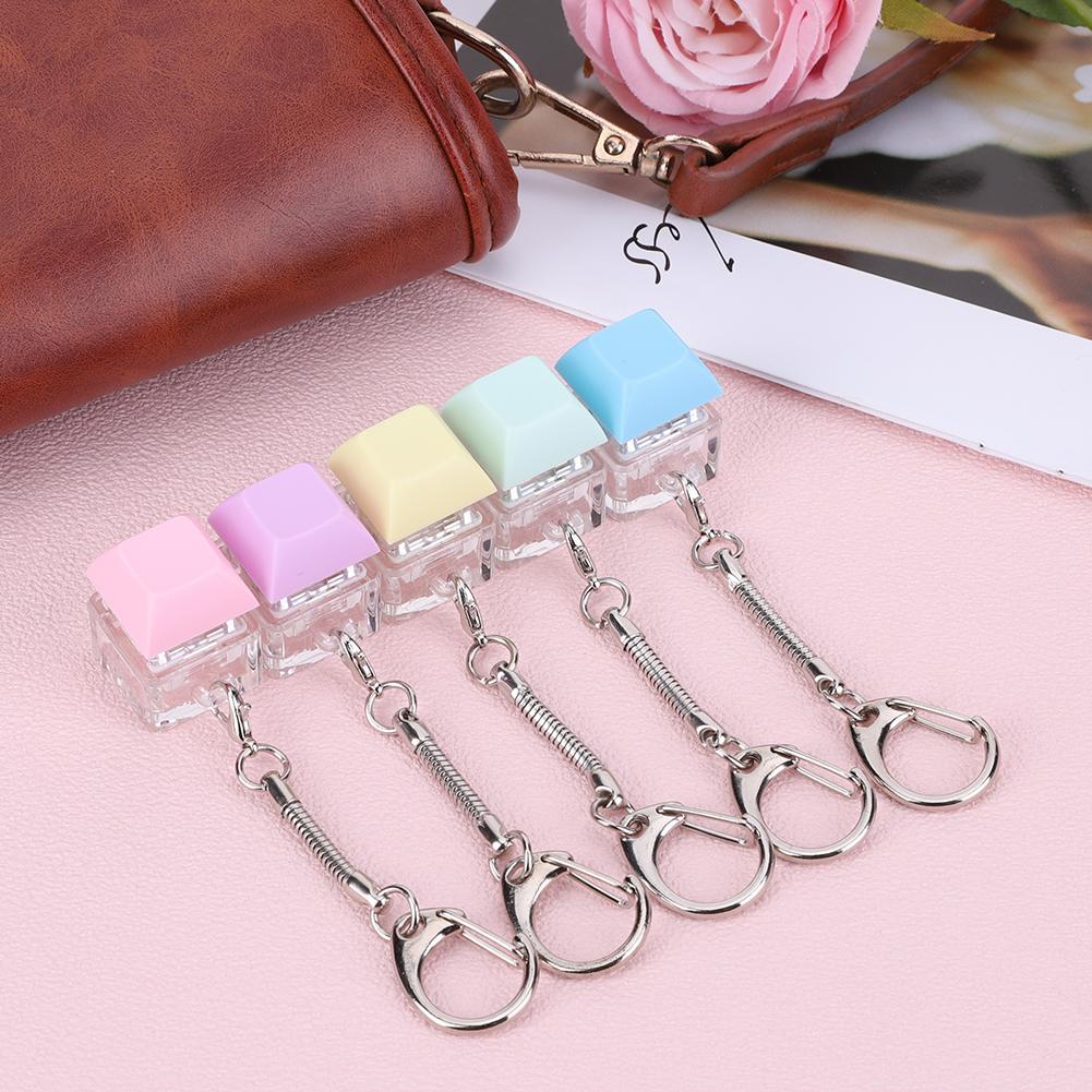 Keyboard Fidget Keychain 1 Key Keyboard Decompression DIY Mechanical Keyboard Keychain for Adult Gifts To Relief Pass Time
