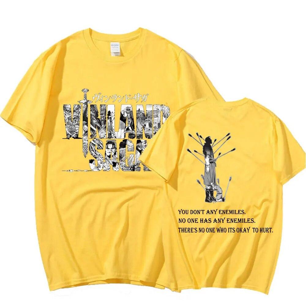 

Футболка аниме Vinland Saga Thorfinn Karlsefni для женщин унисекс, модная повседневная футболка большого размера, футболка High Street из 100% хлопка, топы 4XL