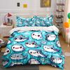 Adorable Bubbly Shark Parade. Bedding Sets Duvet Covers Pillowcases(1* Duvet Cover 2* Pillowcases Without Duvet Insert)