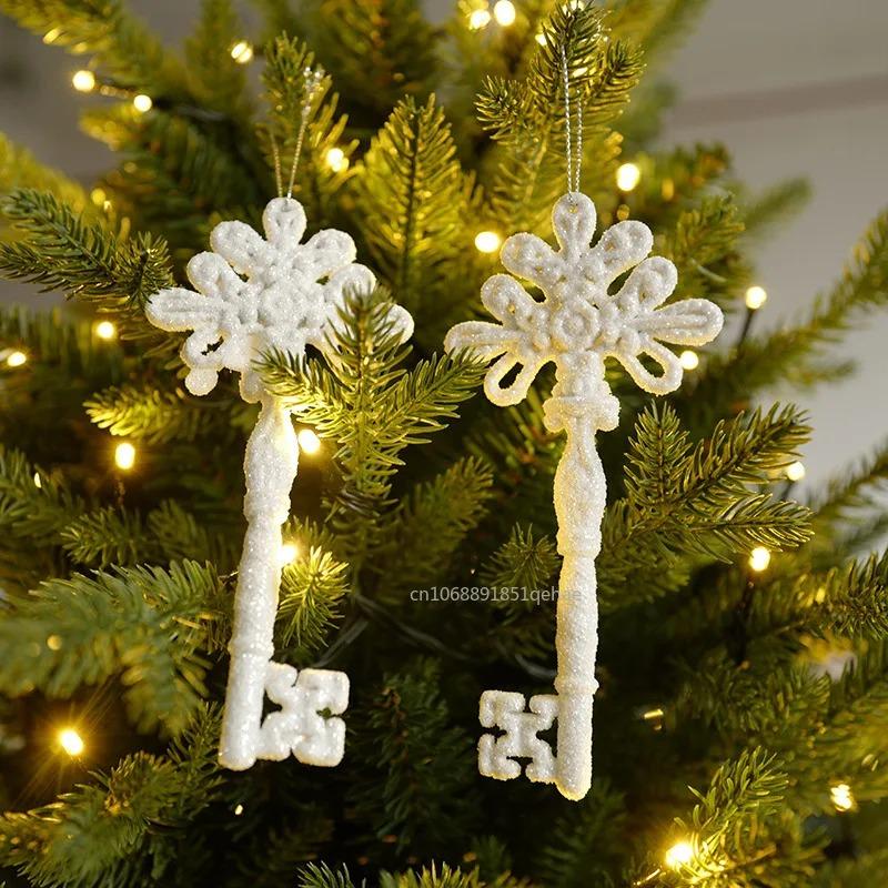 Xmas Tree Pendants Snowflake Angel Deer Hanging Ornaments Christmas Decorations For Home Xmas 2025 Navidad New Year Party