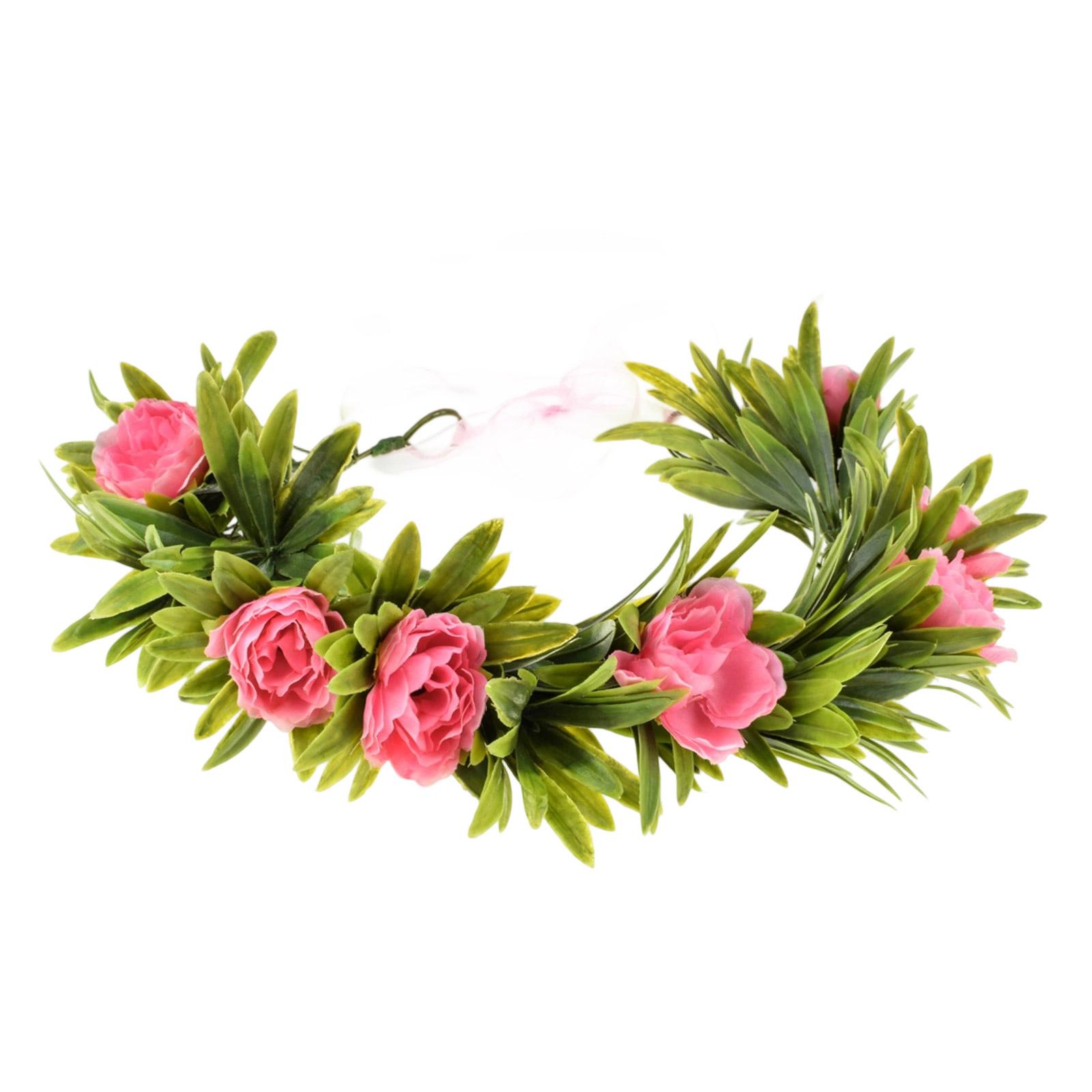 

Soft Cloth Flower Headband With Realistic Blossoms In 4 Colors For Beach Photography красный