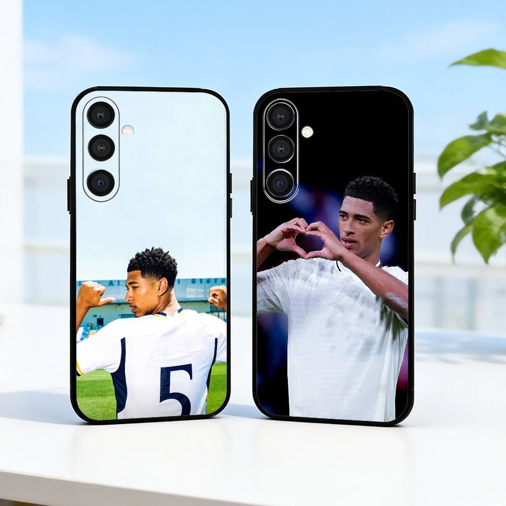 J-Jude Football B-Bellinghams Phone Case For Samsung A73,72,71,53,52,51,22,91,80, Soft Black Cover