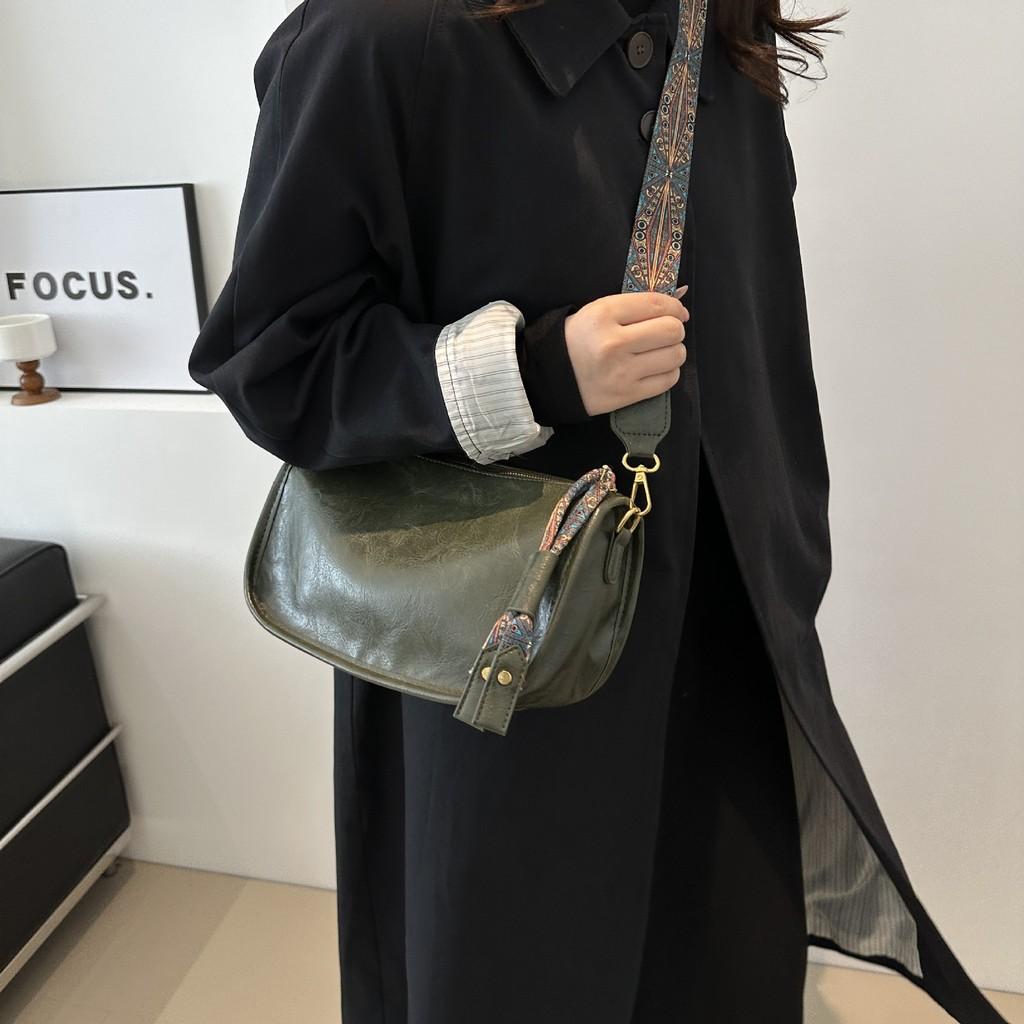 Pu Retro Mini Crossbody Bag With Zipper Closure For Daily Casual Wear