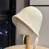 Small Face Wool Blended Fisherman's Hat Children's Autumn and Winter Warm Knitted Basin Hat High-grade Wool Thread Cold Hat