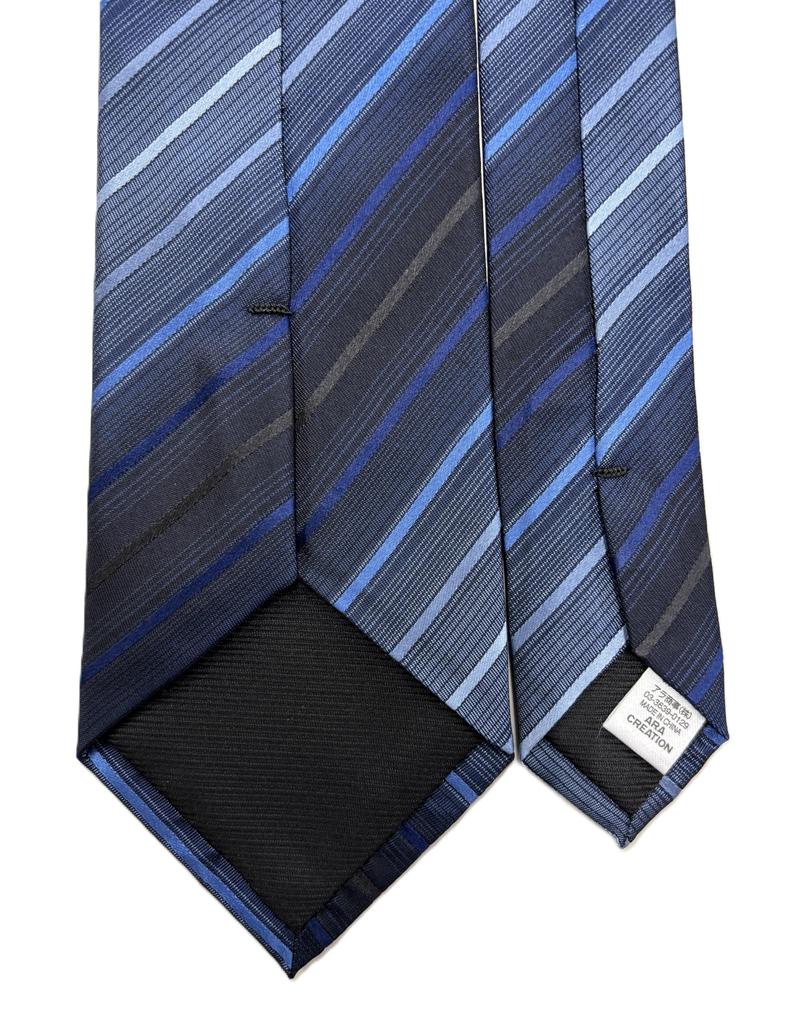 [Hiroko Koshino Homme] Cravate à rayures 003254-20000-2918 02 Base bleu marine, rayure dégradée GRATUIT