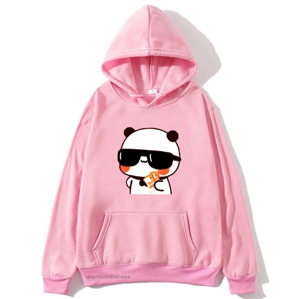 Couple Sweatshirt Bubu and Dudu - PANDA BEAR Love Rich Lovers Graphic Hoodies Women Panda Bear Clothes Kawaii Pullover
